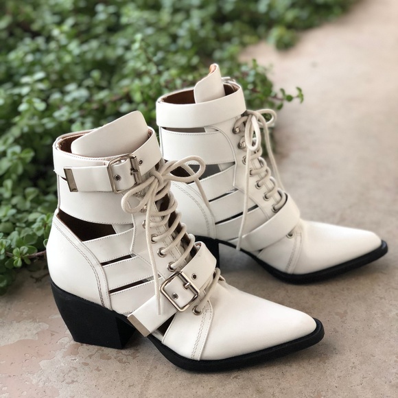 chloe boots white